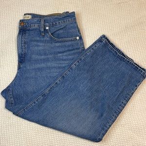 Madewell 33x25 petite wide-leg cropped jeans